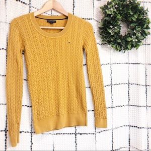 Tommy Hilfiger Women Sweater 100% Cotton Yellow
